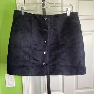 Gap Faux Suede Navy Blue Mini Skirt, Size 8, NWT